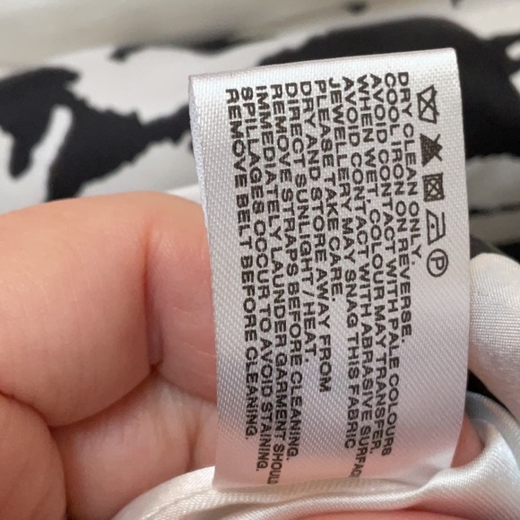 Coast black & white silk bandeau dress, UK size 16 but fits like 10 US - Picture 9 of 10